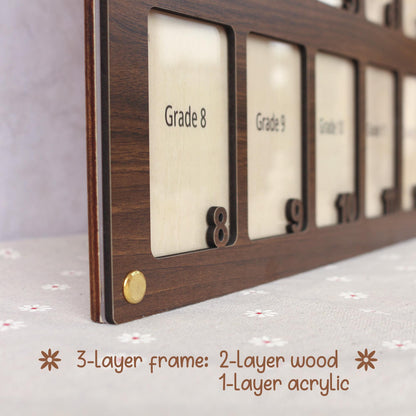 School Picture Frame, PreK to Senior School Years Photo Frame, Personalized Grade School Photo Frame, Graduation Frame, Senior Picture Gift