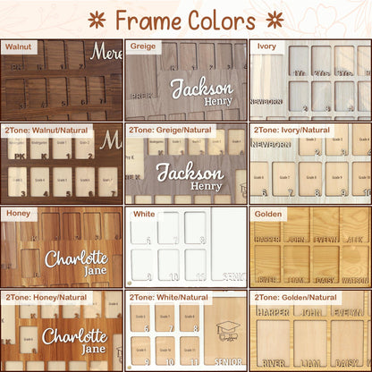 Personalized School Years Photo Frame: Pre-K to Senior Picture Keepsake