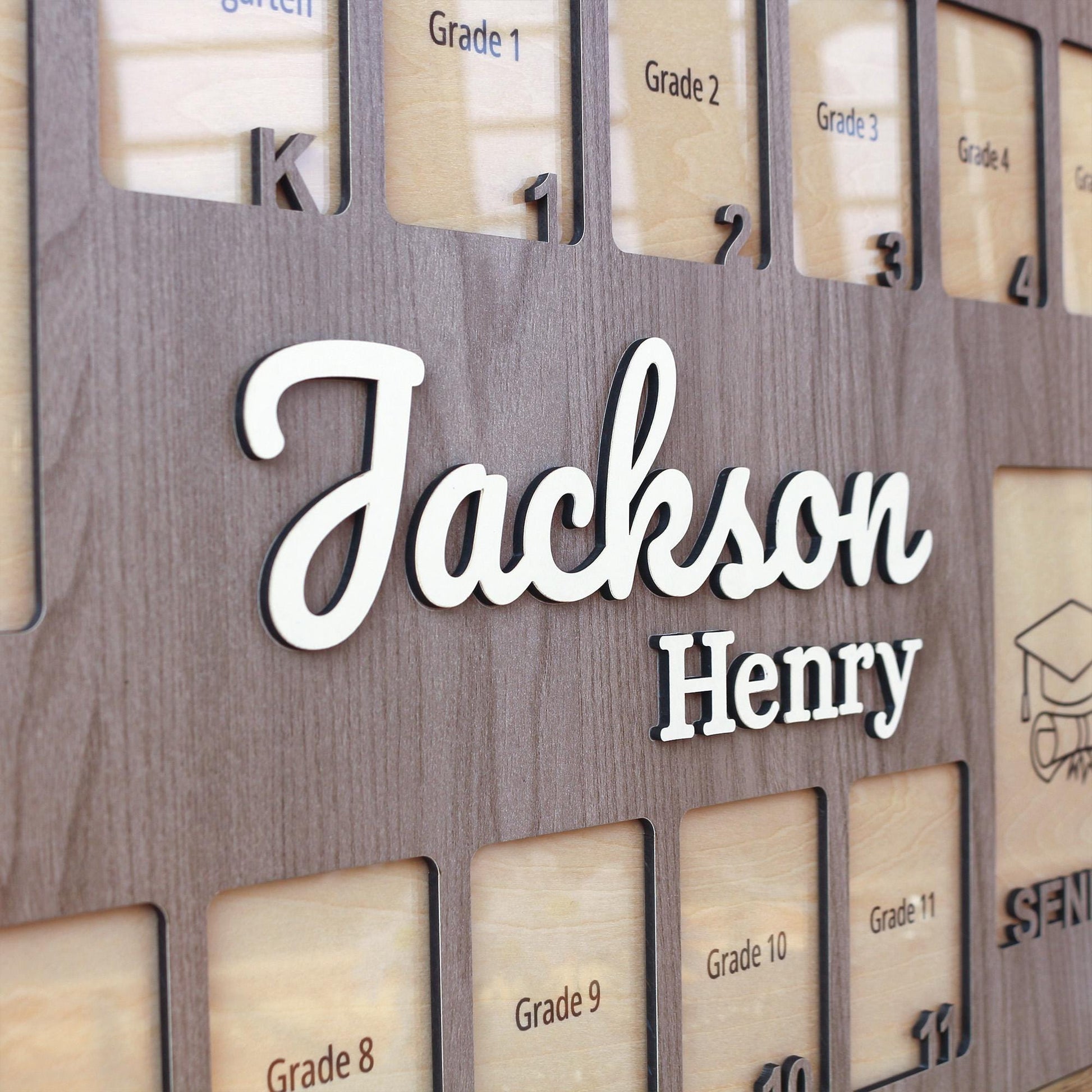 Personalized School Years Photo Frame: Pre-K to Senior Picture Keepsake