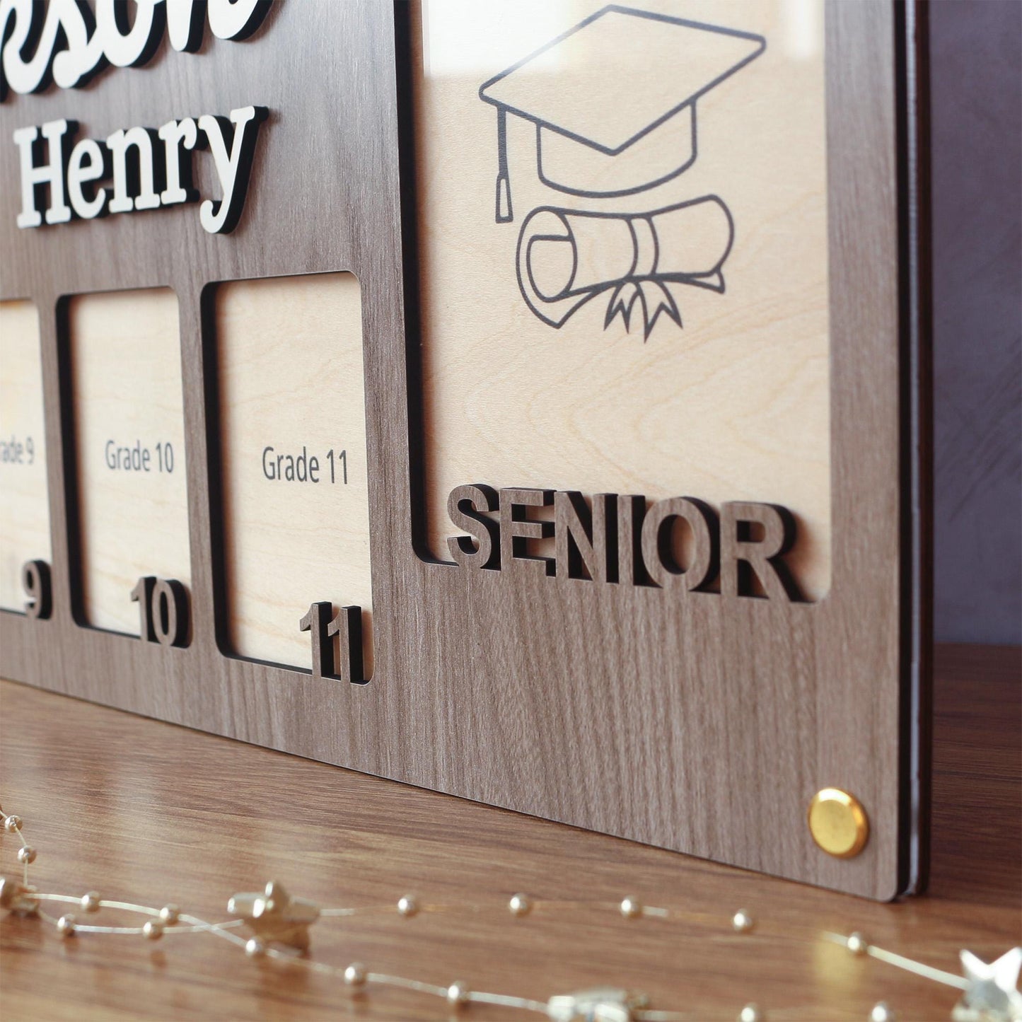 Personalized School Years Photo Frame: Pre-K to Senior Picture Keepsake