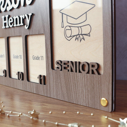 Personalized School Years Photo Frame: Pre-K to Senior Picture Keepsake
