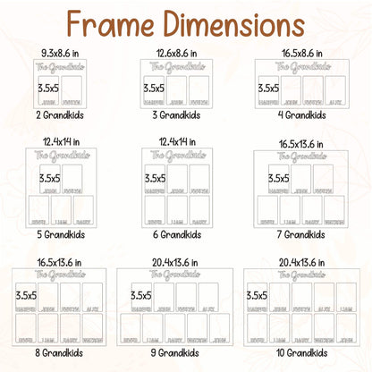 Personalized Grandchildren Picture Frame: Baltic Birch Wood Grandparent Gift