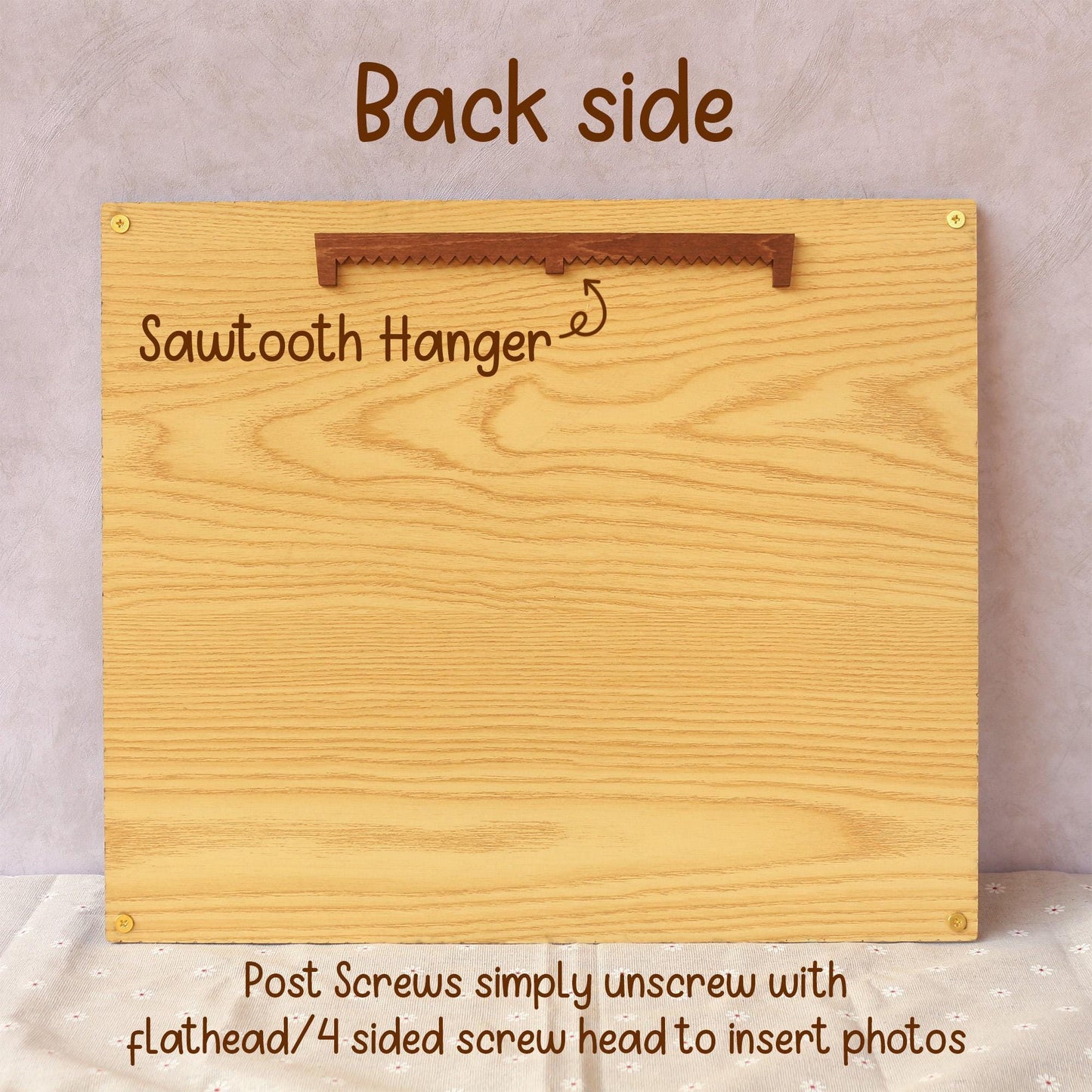 Personalized Grandchildren Picture Frame: Baltic Birch Wood Grandparent Gift