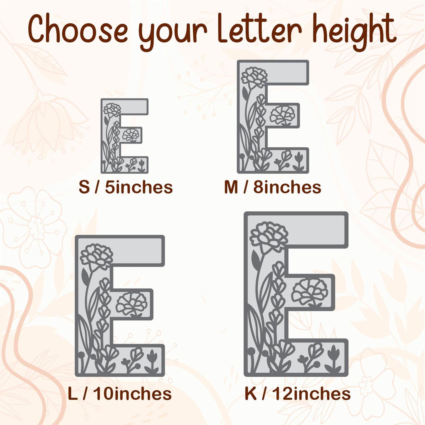 Wildflower Wooden Name Sign: 3D Floral Nursery Decor Letters