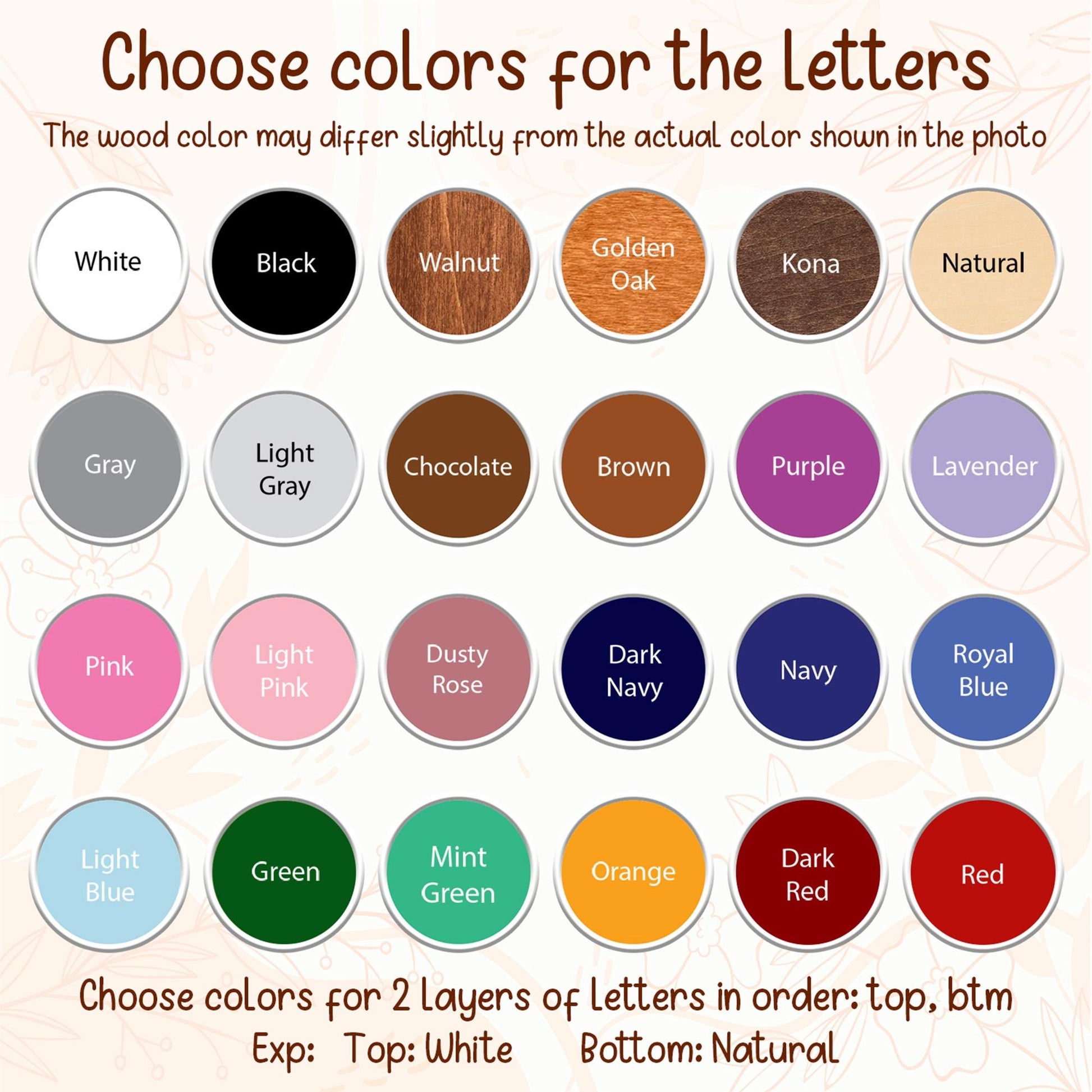 Wildflower Wooden Name Sign: 3D Floral Nursery Decor Letters