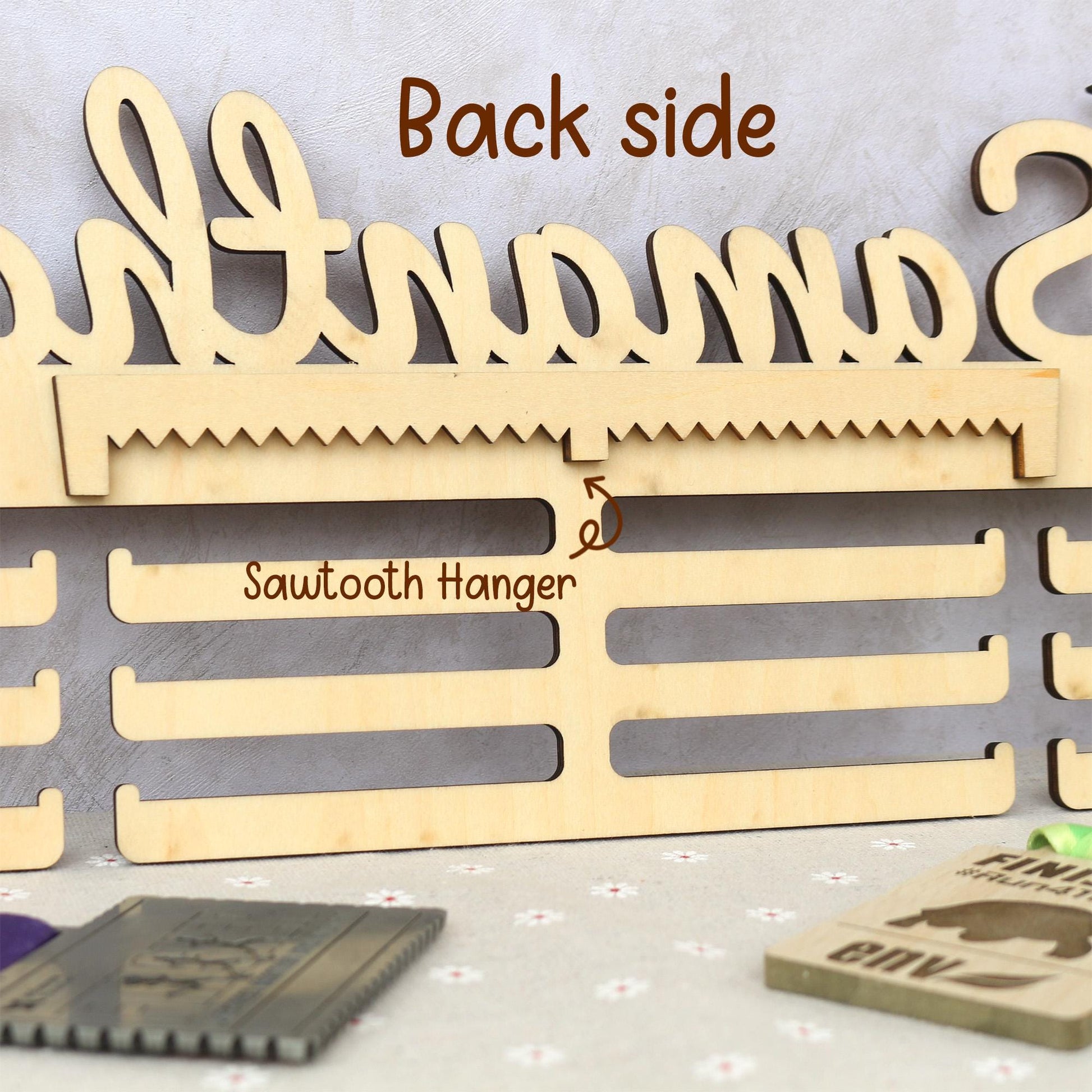 Personalized Gymnastics Medal Hanger: Wooden Bedroom Wall Art