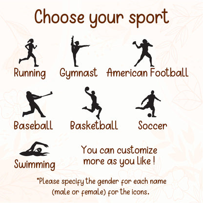 Personalized Wooden Medal Display Hanger: Custom Name & Sport
