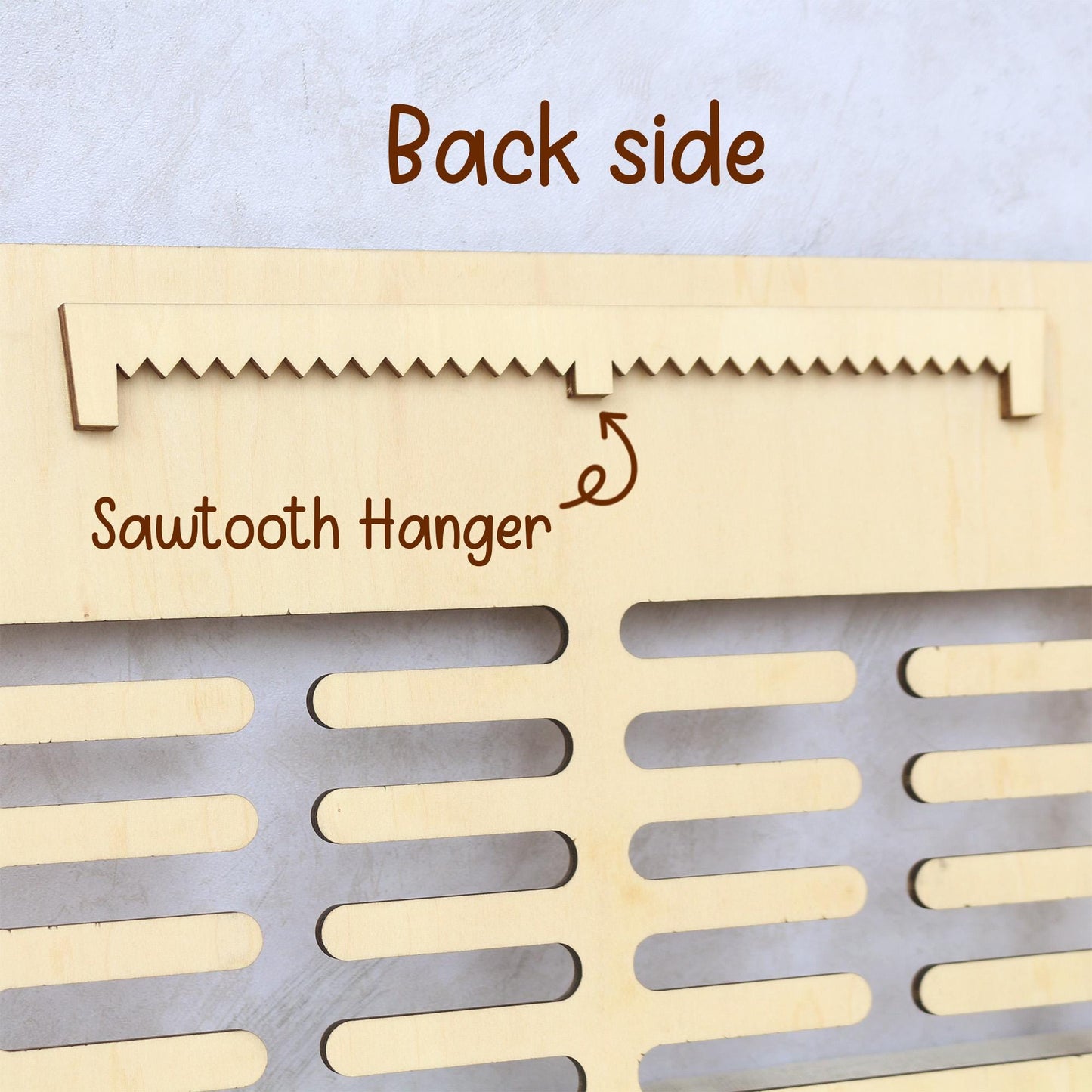 Personalized Wooden Medal Holder: Custom Sport & Name Sign