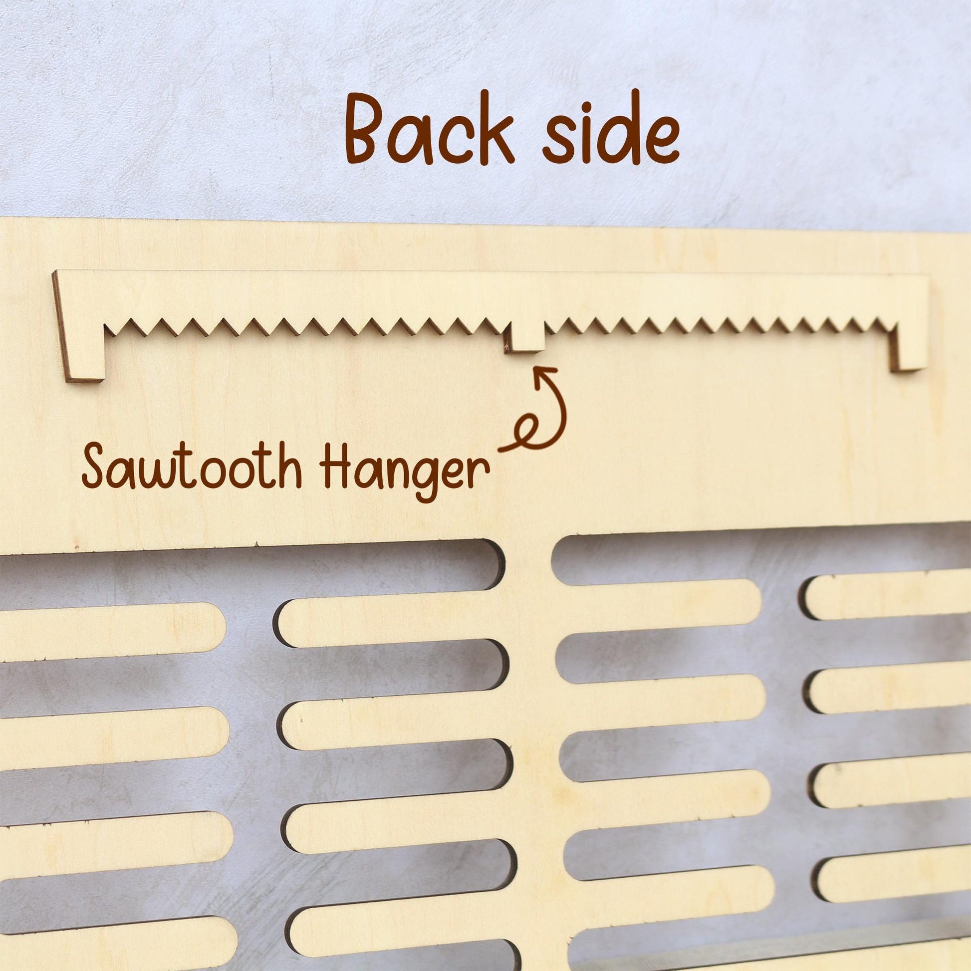 Personalized Wooden Medal Holder: Custom Sport & Name Sign