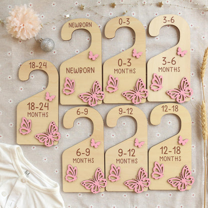 Butterfly Baby Closet Dividers: Wooden Nursery Organizer