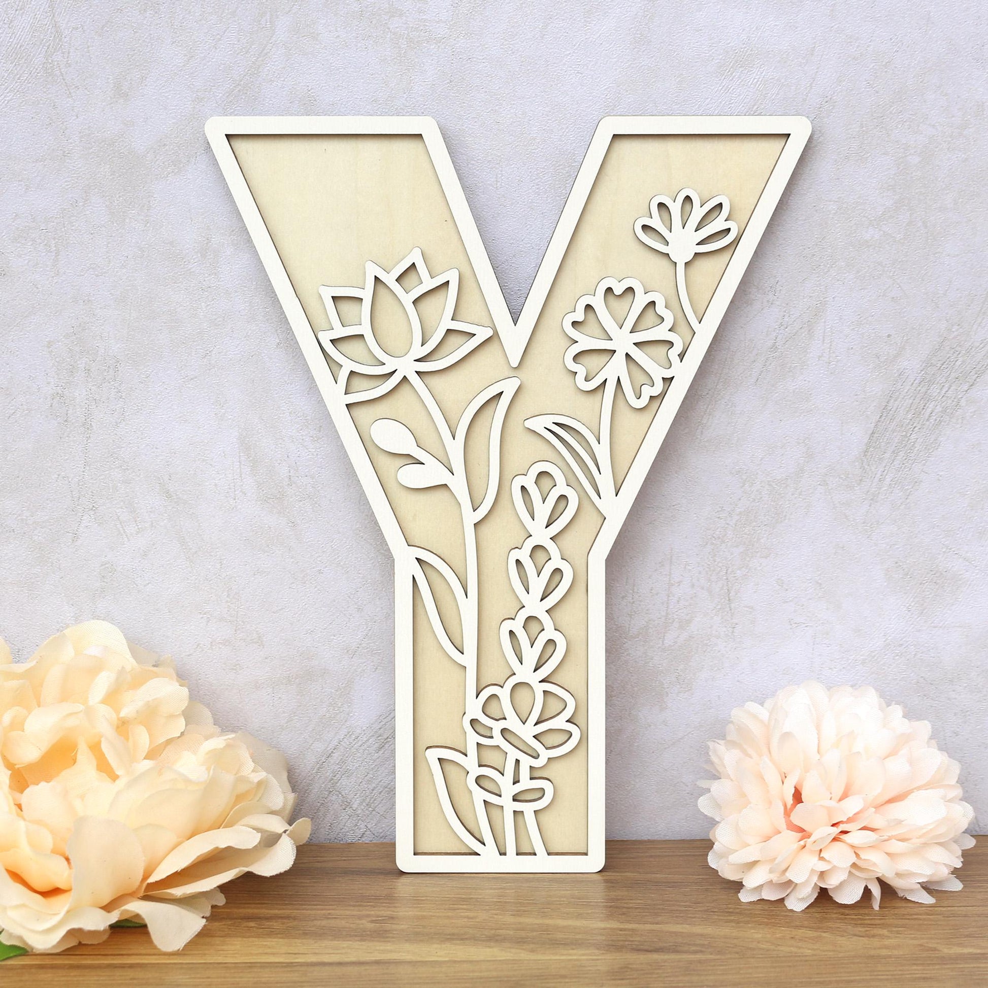 Wildflower Wooden Name Sign: 3D Floral Nursery Decor Letters
