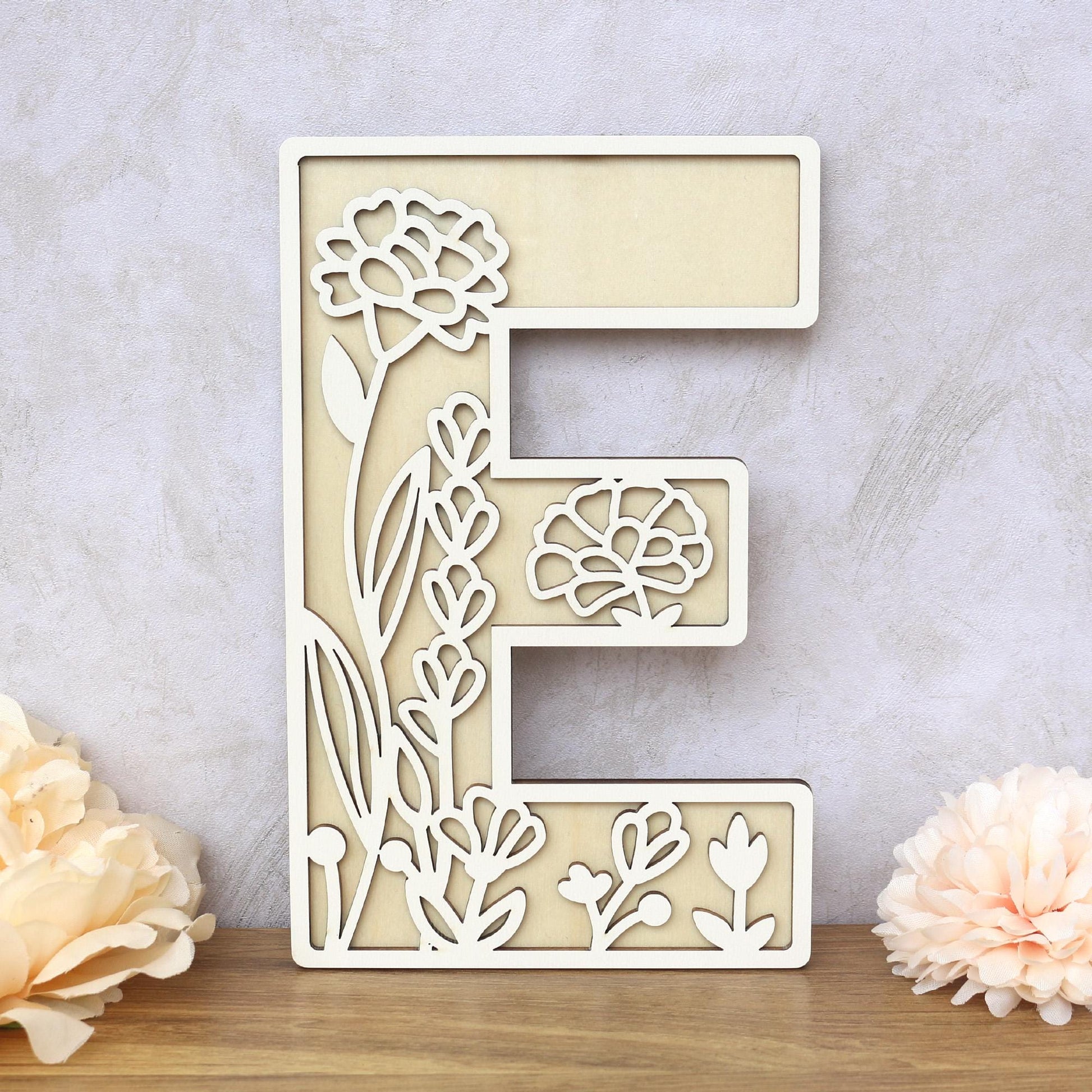 Wildflower Wooden Name Sign: 3D Floral Nursery Decor Letters