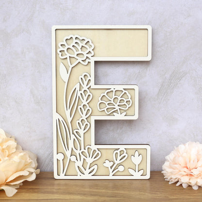 Wildflower Wooden Name Sign: 3D Floral Nursery Decor Letters