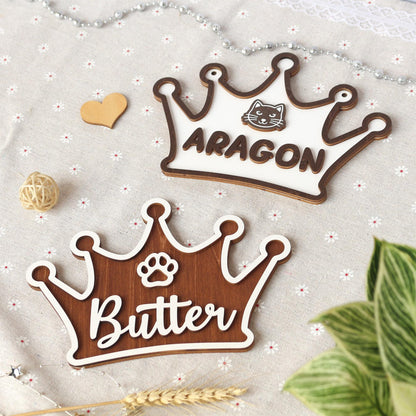 Wooden Dog Name Sign – Personalized Pet Name Plaque for Pet House, Room, Crate, Kennel, or Feeding Area – Cat Name Tag – Dog House Sign