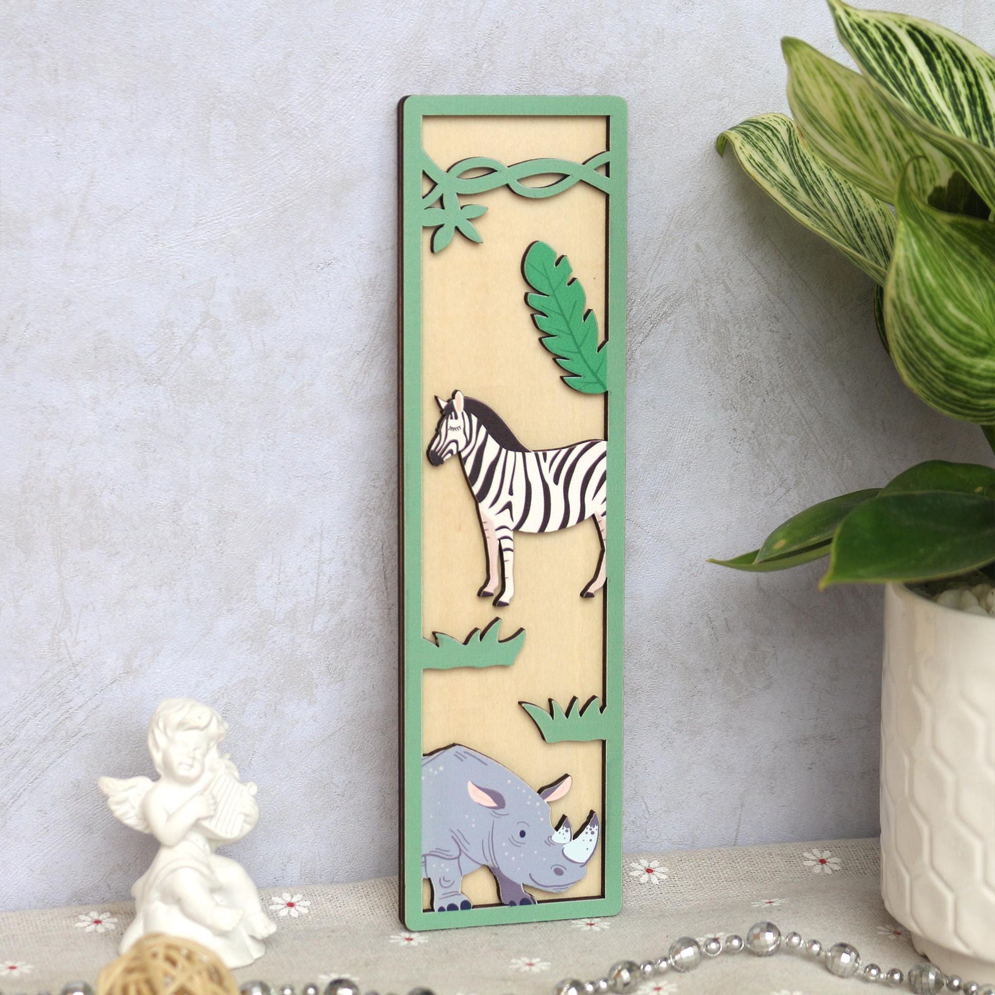 Safari Nursery Decor: Custom 3D Wooden Name Sign