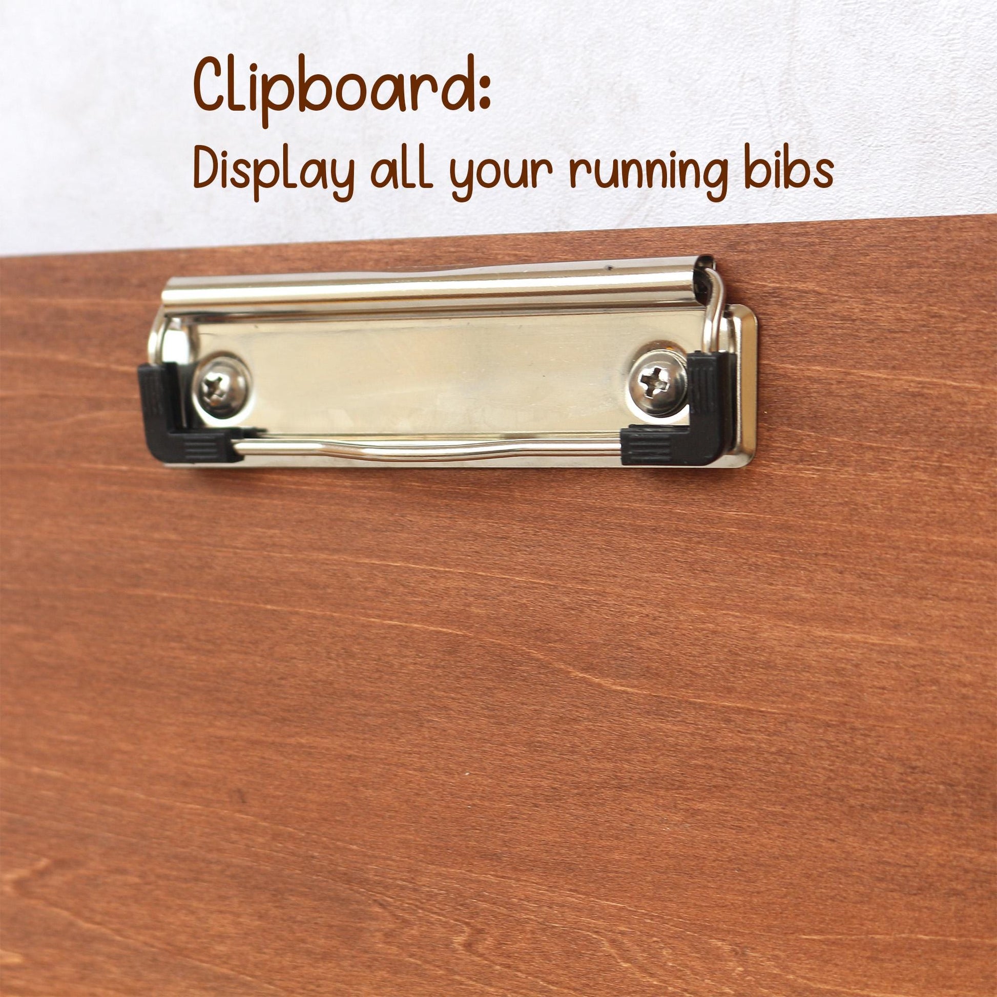 Running Medal Display Board: Personal Bests Chalkboard, Bib Hanger