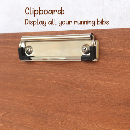 Running Medal Display Board: Personal Bests Chalkboard, Bib Hanger