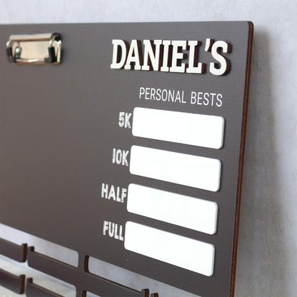 Running Medal and Personal Bests Display Board | Personal Bests Chalkboard Design | Running Medal and Bib Display Rack | Gifts for Runners