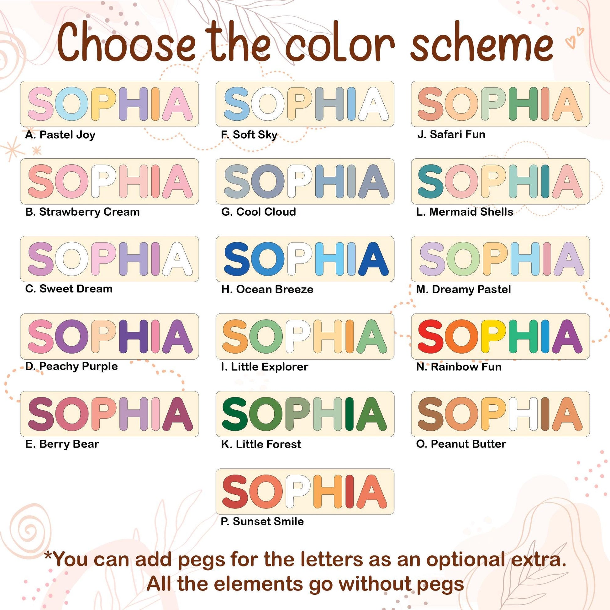 Personalized Name Puzzle: Montessori Toy, Nursery Decor