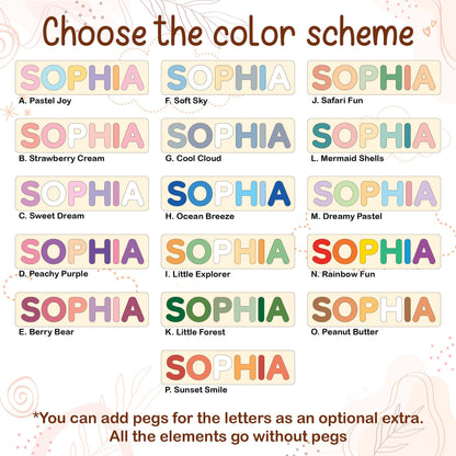 Personalized Name Puzzle: Montessori Toy, Nursery Decor