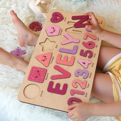 Personalized Name Puzzle | New Baby Gifts | First Christmas Gifts | 1st Birthday Gifts | Montessori Toys | Baby Shower Gifts