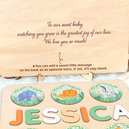 Personalized Name Puzzle: Montessori Toy, Nursery Decor
