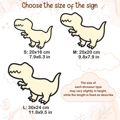 Personalized Dinosaur Name Sign: Wooden Nursery Decor