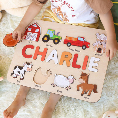 Personalized Name Puzzle for Kids | New Baby Gifts | 1st Birthday Gift | Montessori Toys Gift For Toddlers | Baby Shower Gift