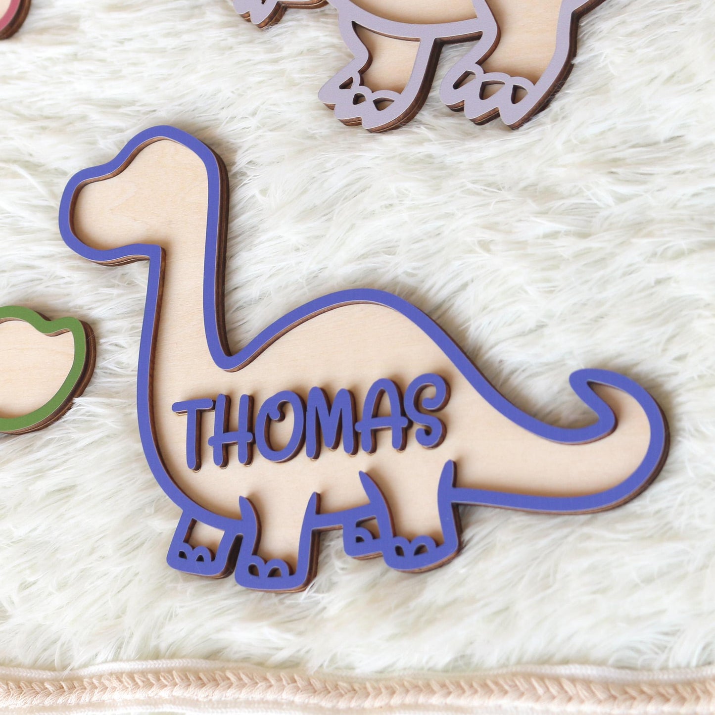 Personalized Dinosaur Name Sign: Wooden Nursery Decor