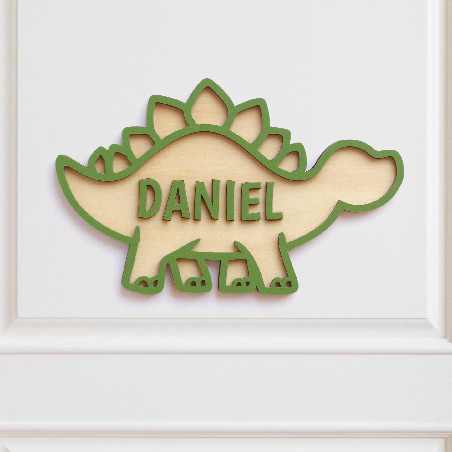 Personalized Dinosaur Name Sign: Wooden Nursery Decor
